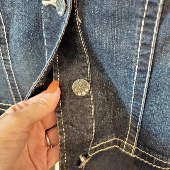 V Cristina Embellished Jean Jacket - Picture 2 of 6